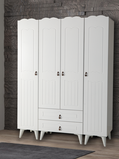 ŞAHİN 4’LÜ GARDIROP (CAMSIZ)