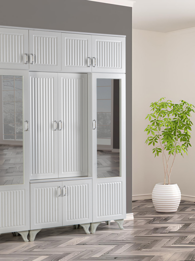 İNCİ YÜKLÜKLÜ 4’LÜ PORTMANTO BEYAZ