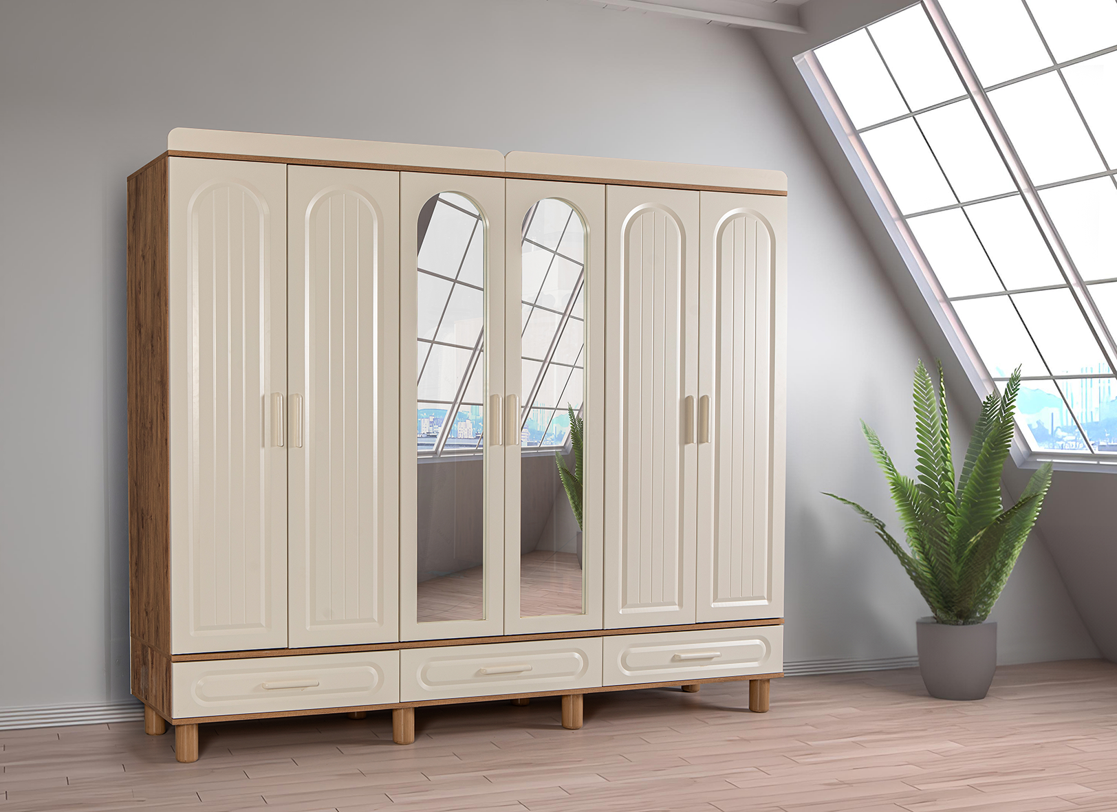 BOHEM 6’LI GARDIROP Komple MDF